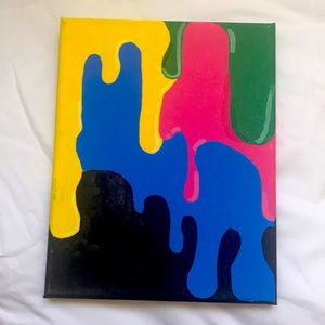 dripping paint wall art